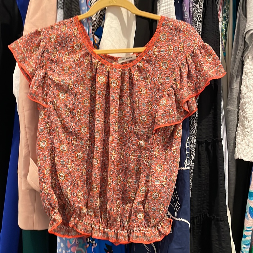 Max Studio Ruffle Sleeve blouse